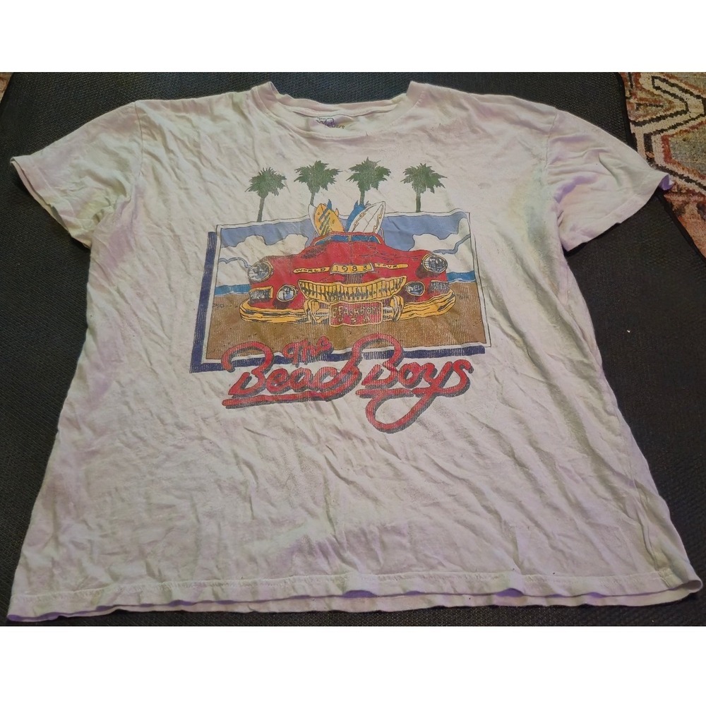 The Beach Boys World 1983 Tour Graphic T-Shirt XXL White Cotton Retro Band Tee